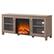 Alt View 14. Camden&Wells - Quincy Log Fireplace TV Stand for Most TVs up to 65" - Antiqued Gray Oak.
