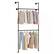 Front. Gymax - Gymax Industrial Pipe Clothing Rack Wall Mounted Heavy-Duty Metal Garment Organizer - Black.