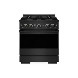 ZLINE - 30 in. 4.2 cu. ft. Marino Dual Fuel Freestanding Range with 4 Gas Burners and Convection Oven in Black Stainless Steel - Black Stainless Steel