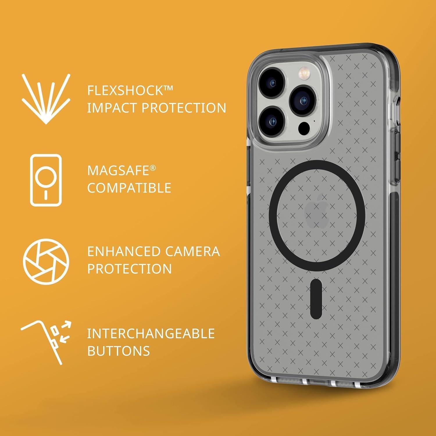 FLEXSHOCK™ IMPACT PROTECTION  
MAGSAFE® COMPATIBLE  
ENHANCED CAMERA PROTECTION  
INTERCHANGEABLE BUTTONS