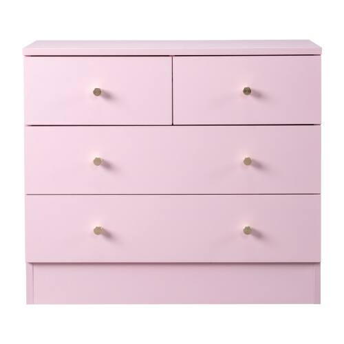 Alt View 1. Winado - Modern 4 Drawer Dresser Tall Dresser Chest of Drawers Anti-Tipping Device Metal Handle for Bedroom Living Room Hallway - Pink.