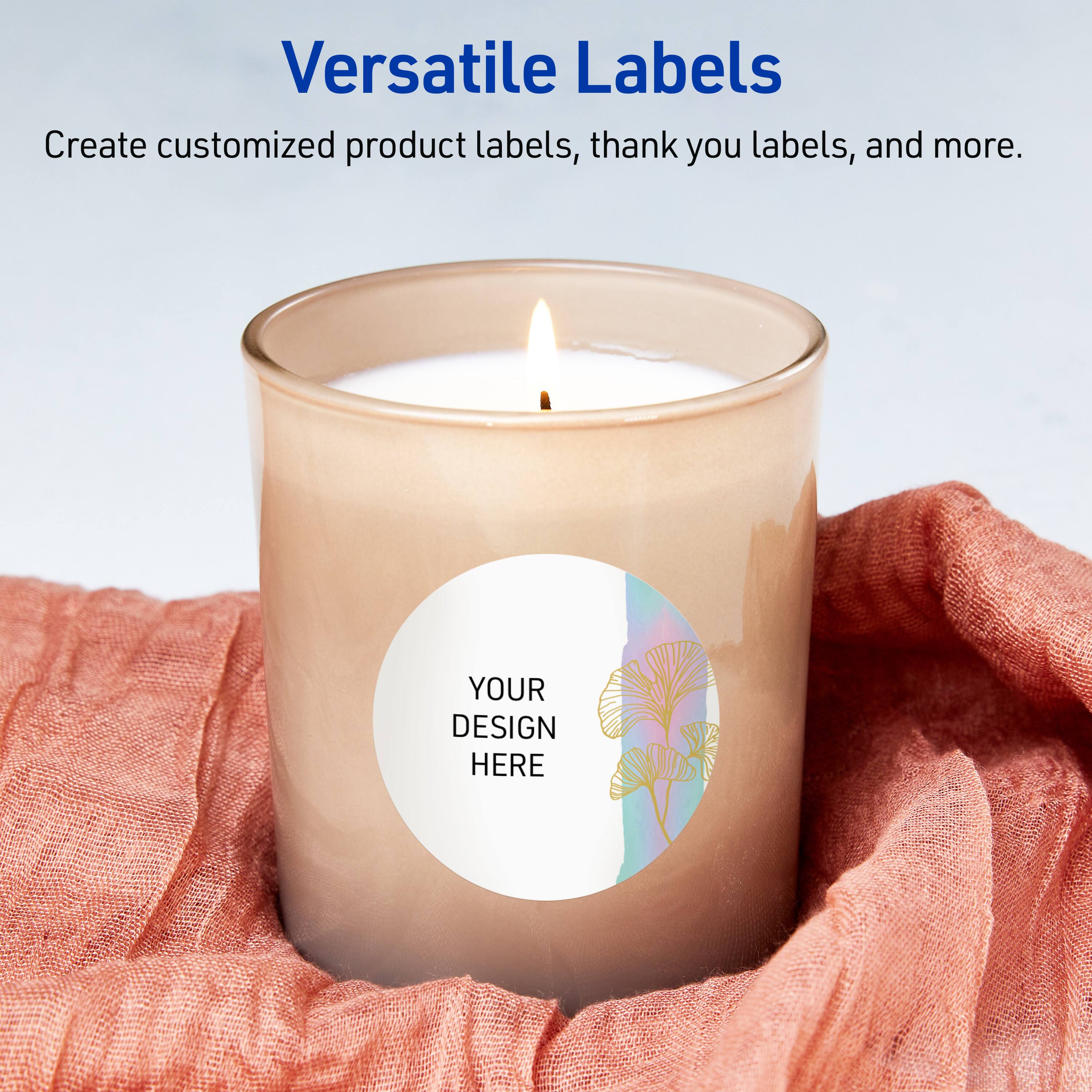 Versatile Labels

Create customized product labels, thank you labels, and more.

YOUR DESIGN HERE