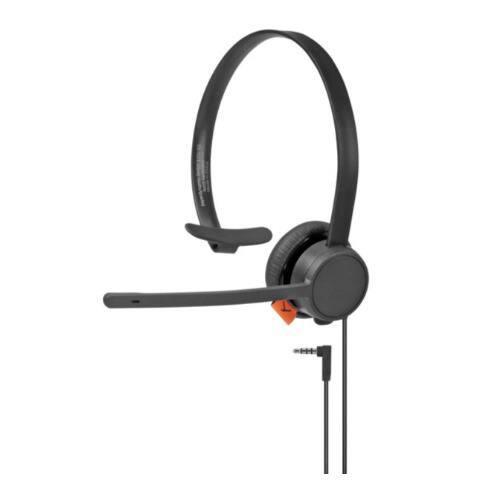 Angle. Beyerdynamic - Beyerdynamic HSP 321 Corded Single-Ear Headset with Flexible Microphone Arm - Black.