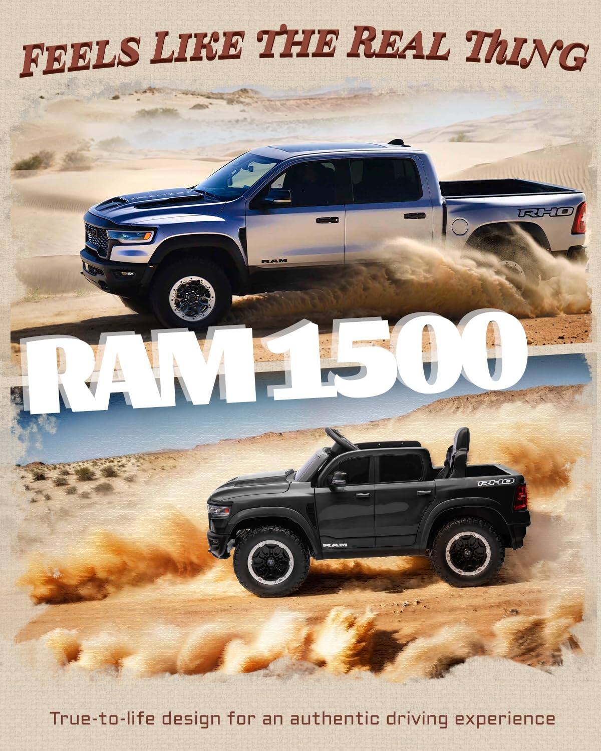 FEELS LIKE THE REAL THING  
RAM 1500  
True-to-life design for an authentic driving experience