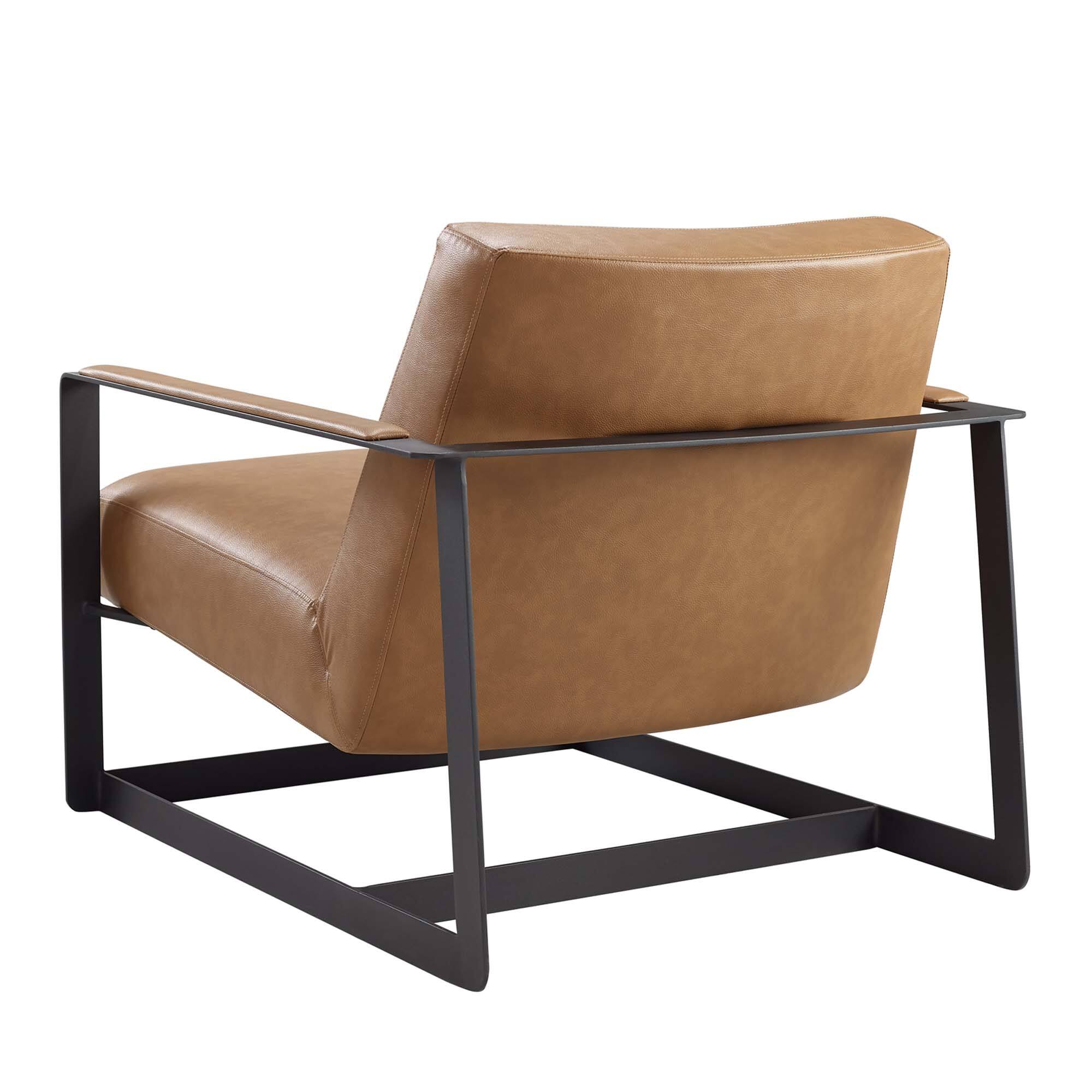 Alt View 2. Modway - Seg Vegan Leather Accent Chair by Modway - Tan.
