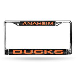 Rico Industries - Anaheim Ducks NHL Chrome Metal Laser Cut License Plate Frame - Multi