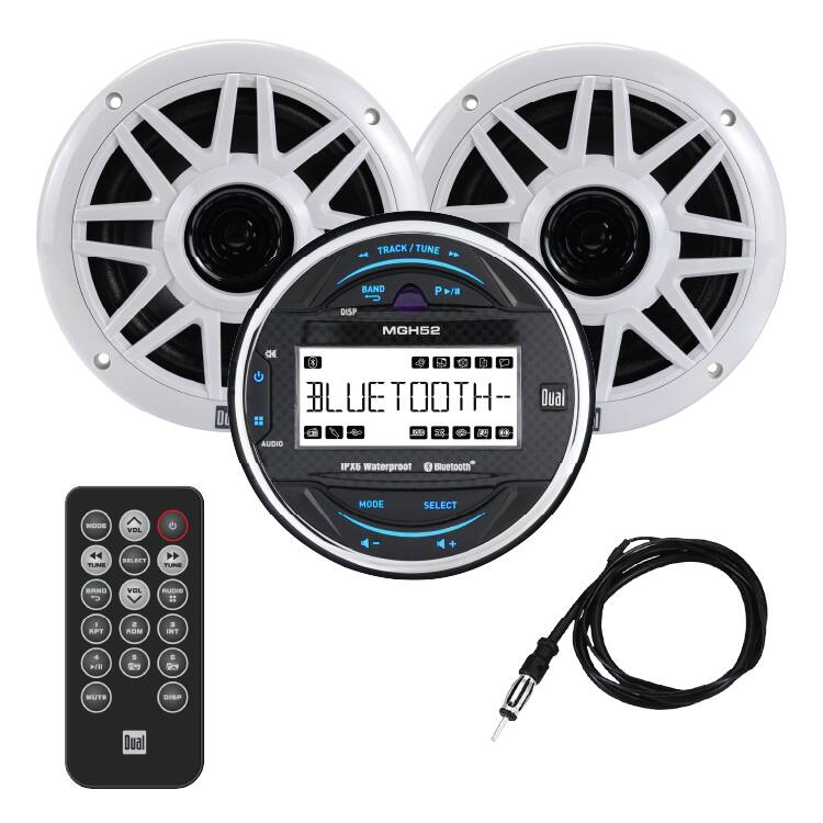 TRACK TUNE  
BAND  
Pr/n  
DISP  
MGH52  
DL  
H to P BLUETOOTH- Dual MR 30 AUDIO  
IPX6 Waterproof Bluetooth  
MODE  
SELECT  
NOCC  
VOL  
TUNE  
SELECT  
TUNE  
BAND  
VOL  
HUOID ##  
I RPT  
Z ROM  
3 INT  
4  
: &  
: by  
NUTR  
DISP  
Dual