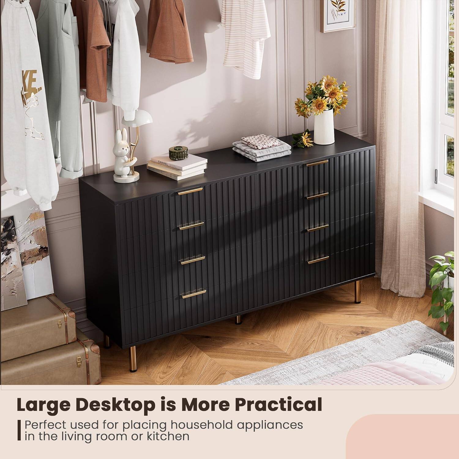 Large Desktop is More Practical

Perfect used for placing household appliances in the living room or kitchen