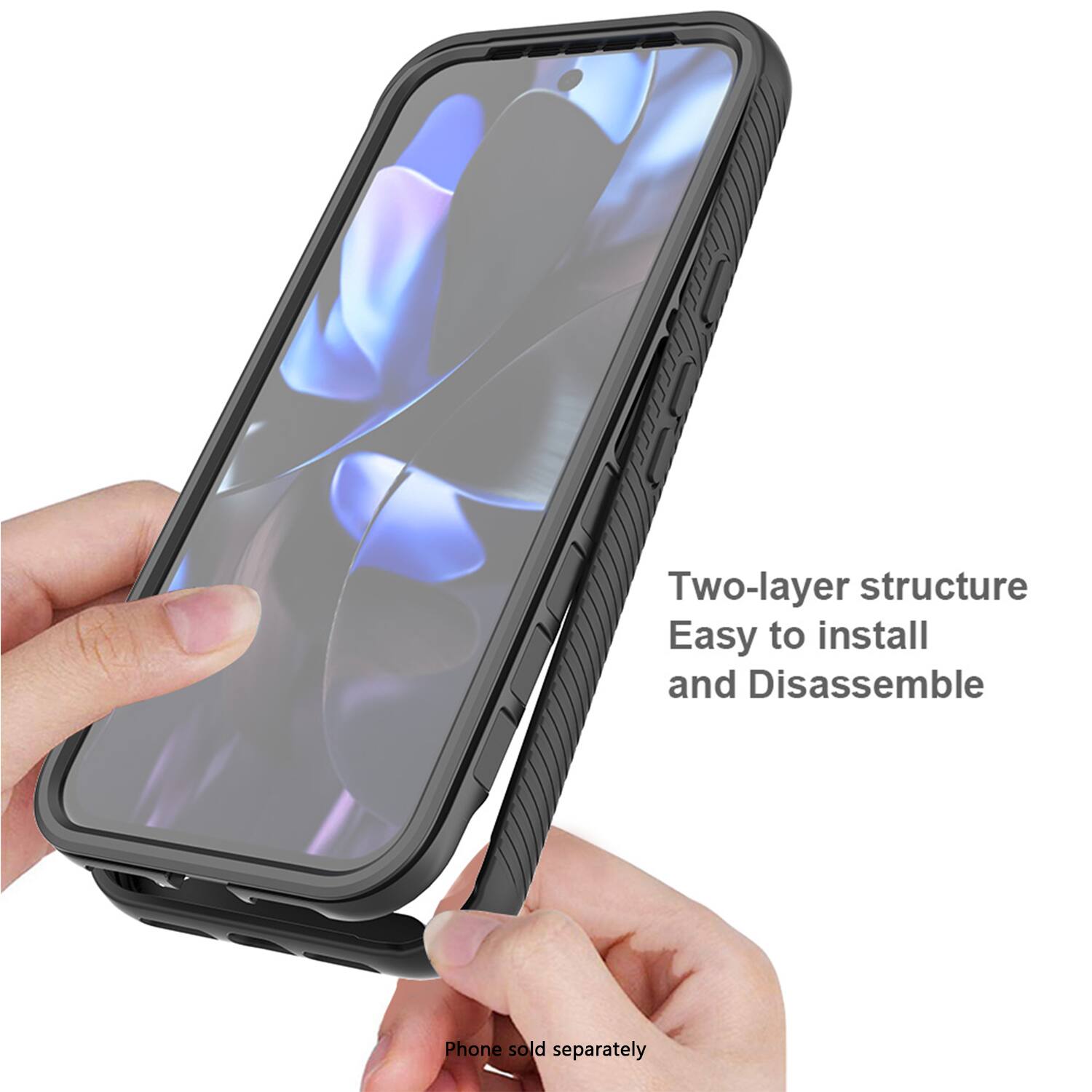 Two-layer structure  
Easy to install and Disassemble  

Phone sold separately