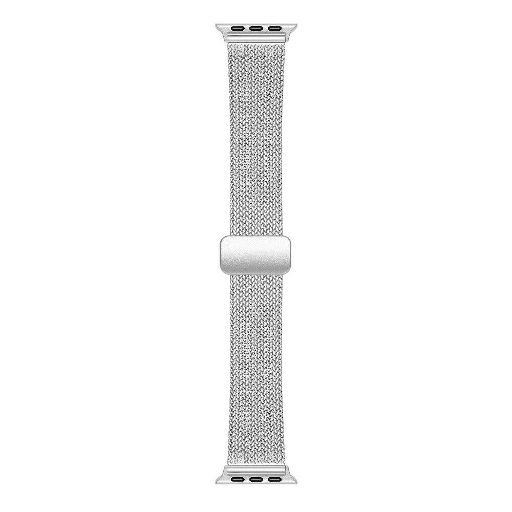 Left. Posh Tech - Knit Stainless Steel Band for Apple Watch - Silver.