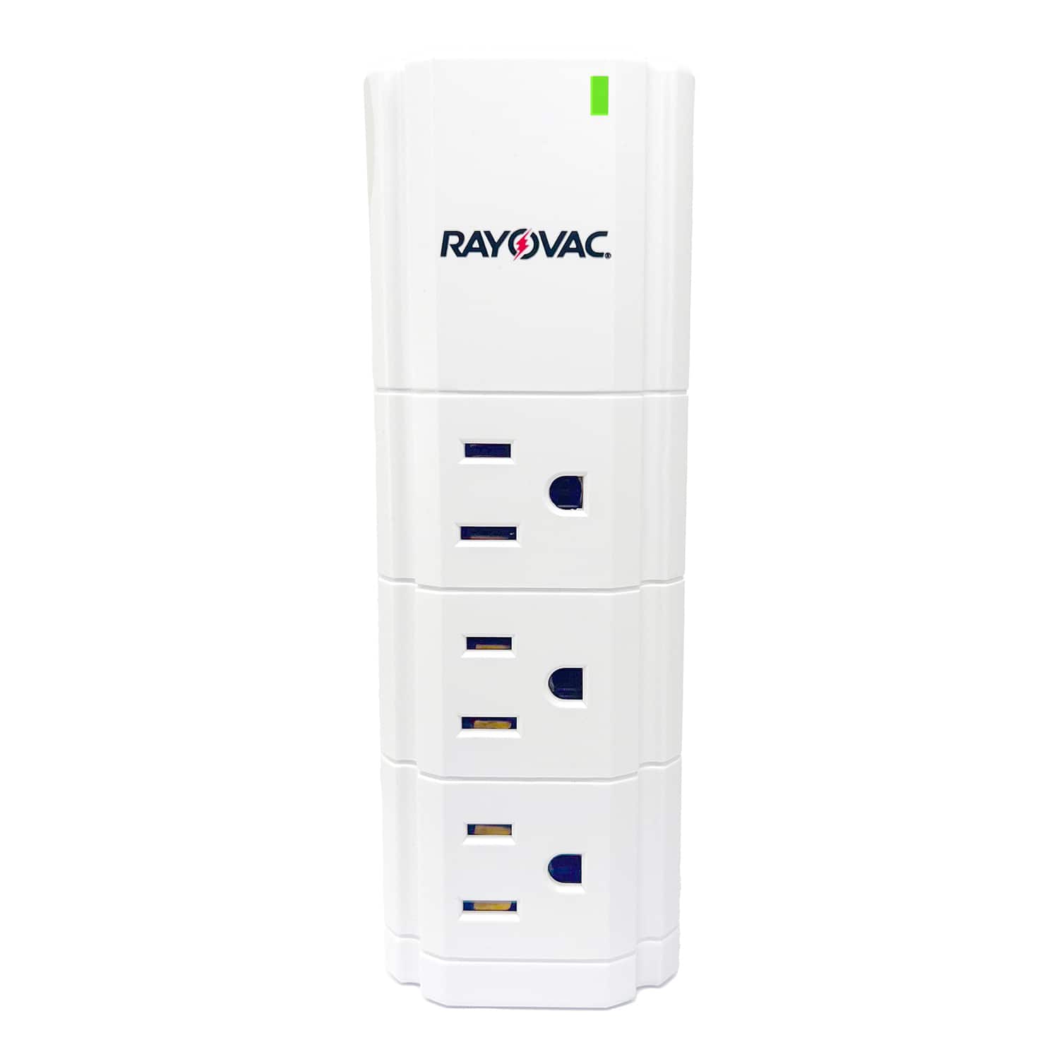 Rayovac - 9-AC Outlet and 2-USB Port Portable Power Strip and Charger Wall Tap SS-Q902 - White