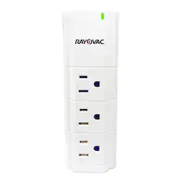 Rayovac - 9-AC Outlet and 2-USB Port Portable Power Strip and Charger Wall Tap SS-Q902 - White