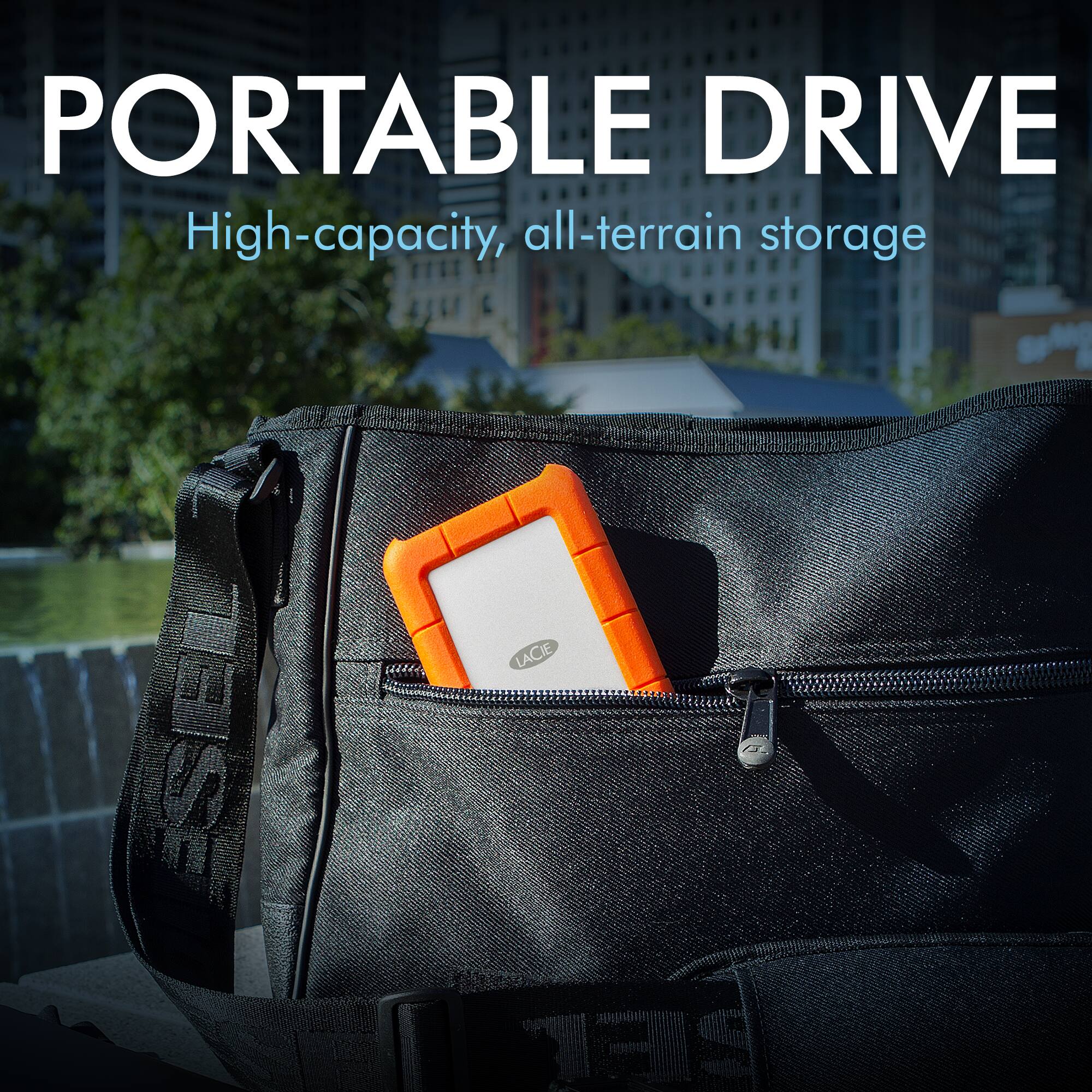 PORTABLE DRIVE  
High-capacity, all-terrain storage  
LACIE