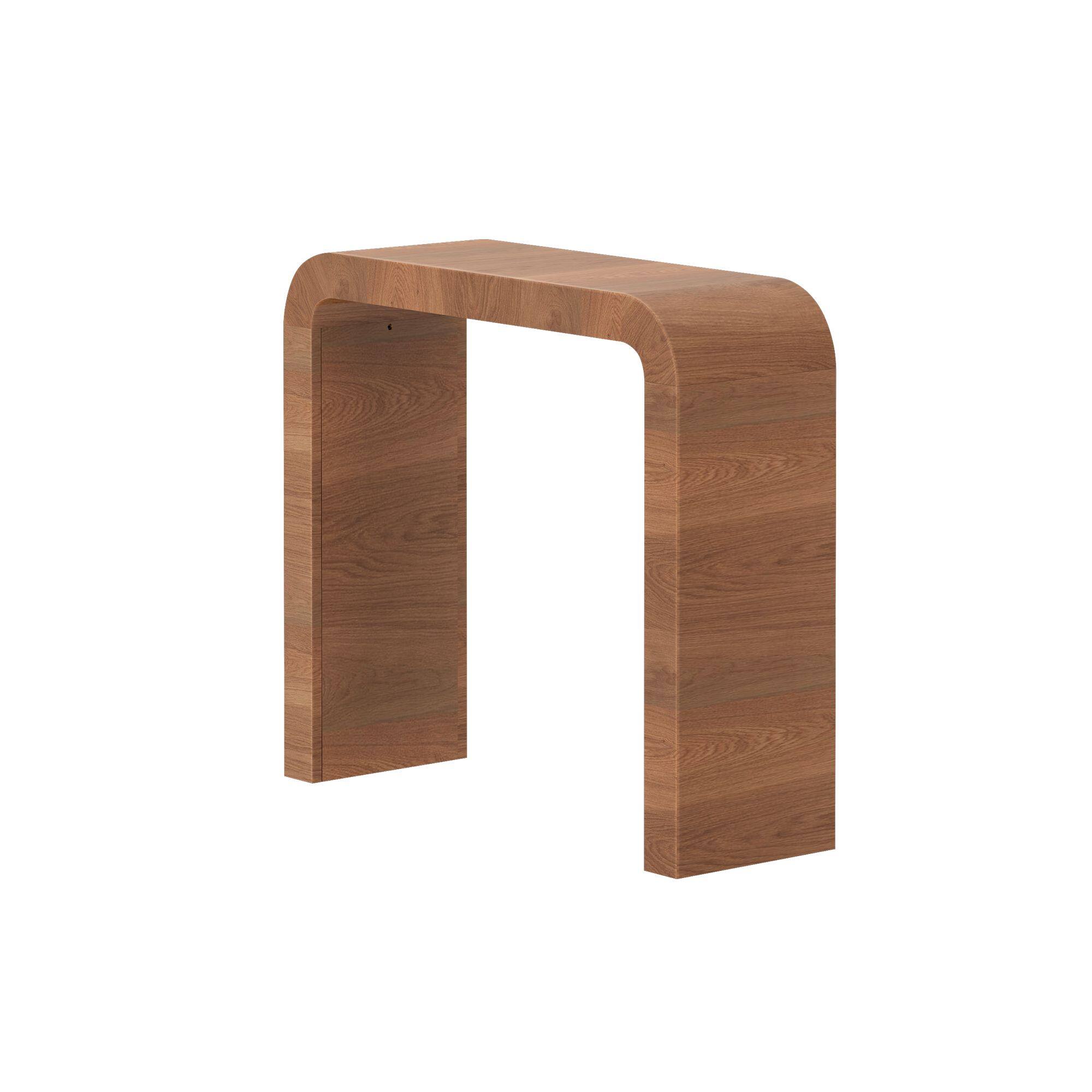 Alt View 4. Plank+Beam - Arcata Console Table, (36in / 910mm), Cashew - Cashew.