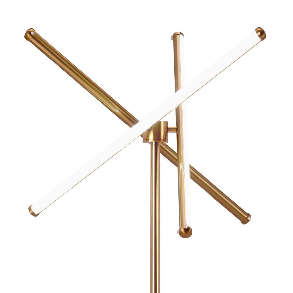 Back. Hivvago - Garza Floor Lamp Brass - Brass.