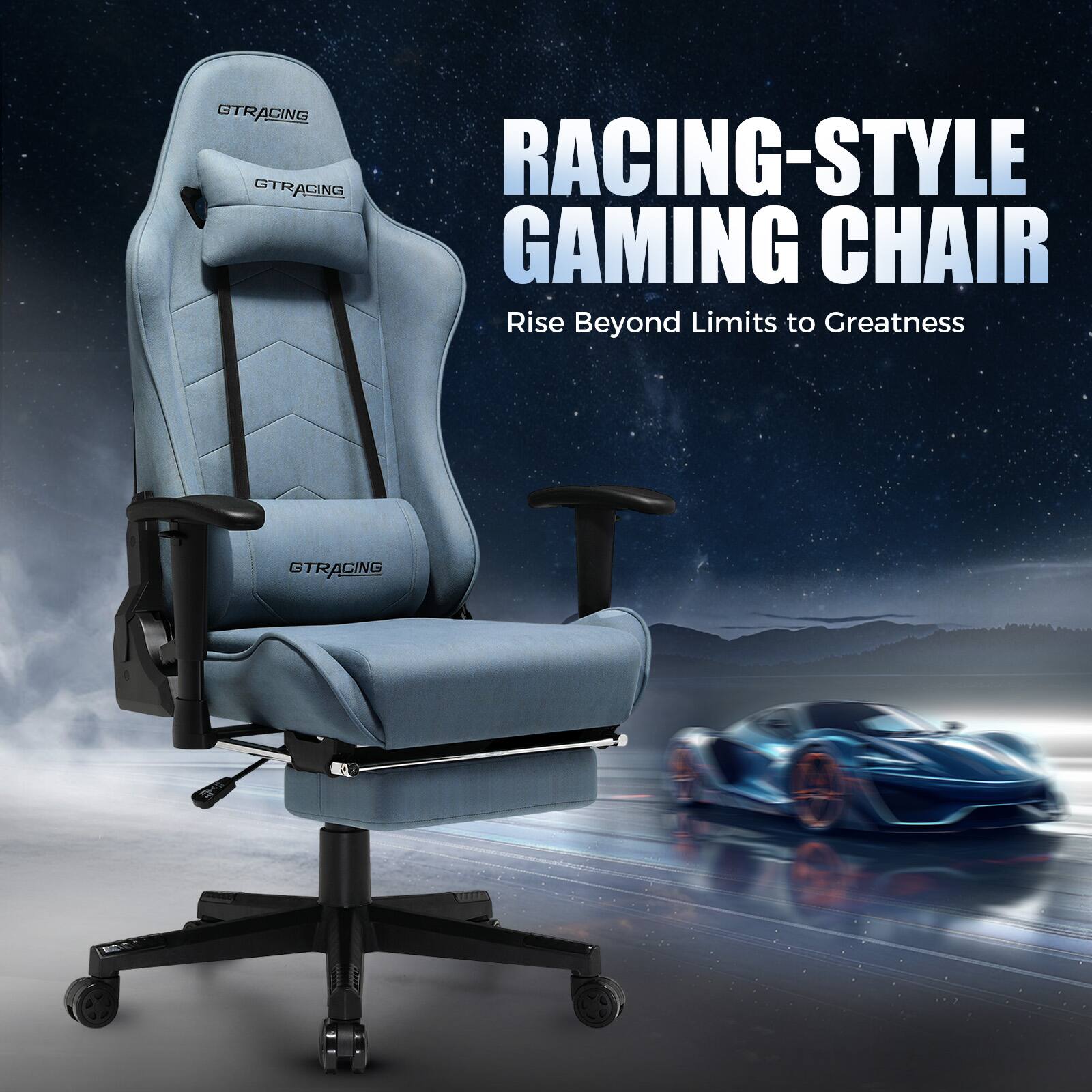 RACING-STYLE GAMING CHAIR  
Rise Beyond Limits to Greatness  
GTRACING