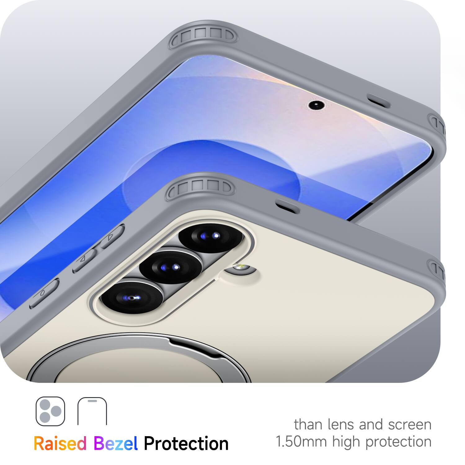 17 17 7 Raised Bezel Protection than lens and screen 1.50mm high protection