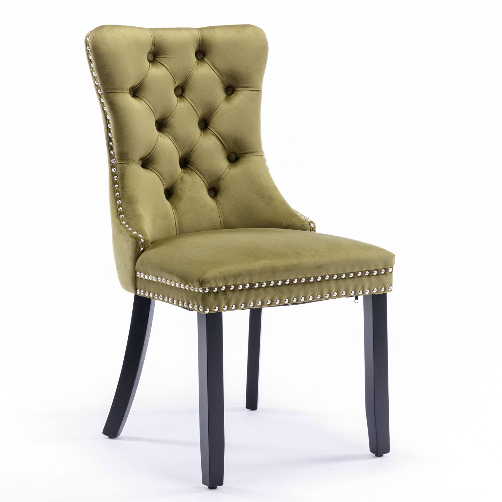 Alt View 2. Lirago - Lirago Upholstered Dining Chairs Set of 2 Modern High End Tufted Velvet with Solid Wood Legs and Nailhead Trim - Green.