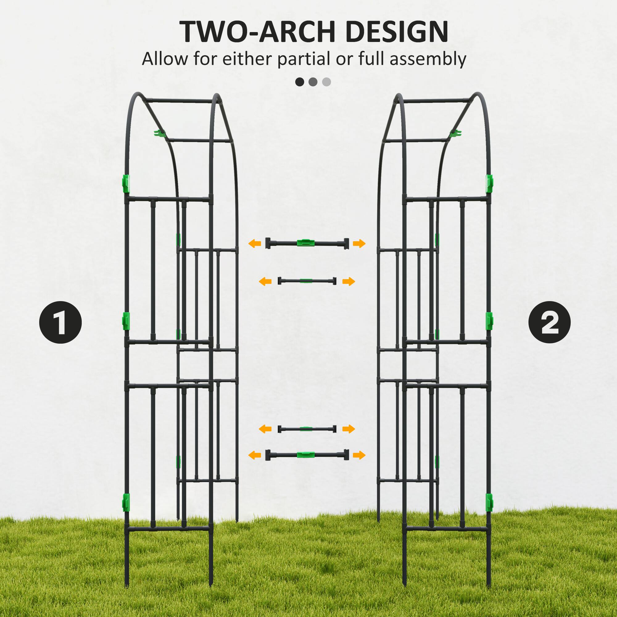 TWO-ARCH DESIGN  
Allow for either partial or full assembly