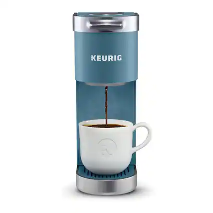 Front. Keurig - Keurig K-Mini Plus Single Serve K-Cup Pod Coffee Maker (Evening Teal) - Blue.