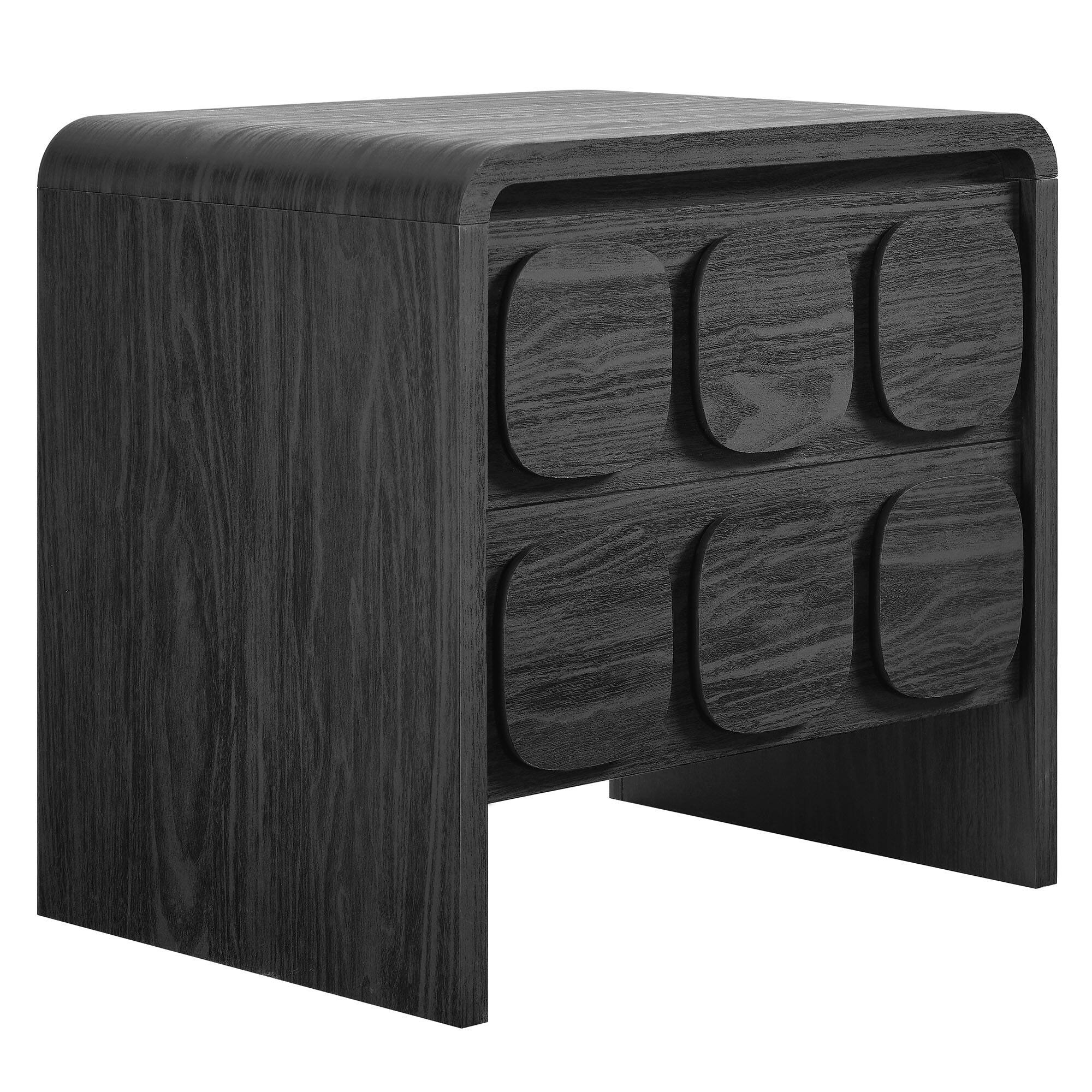 Angle. Modway - Toscana 2-Drawer Nightstand by Modway - Black.