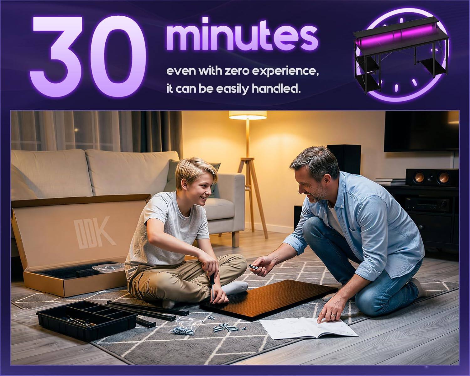30 minutes

even with zero experience, it can be easily handled.