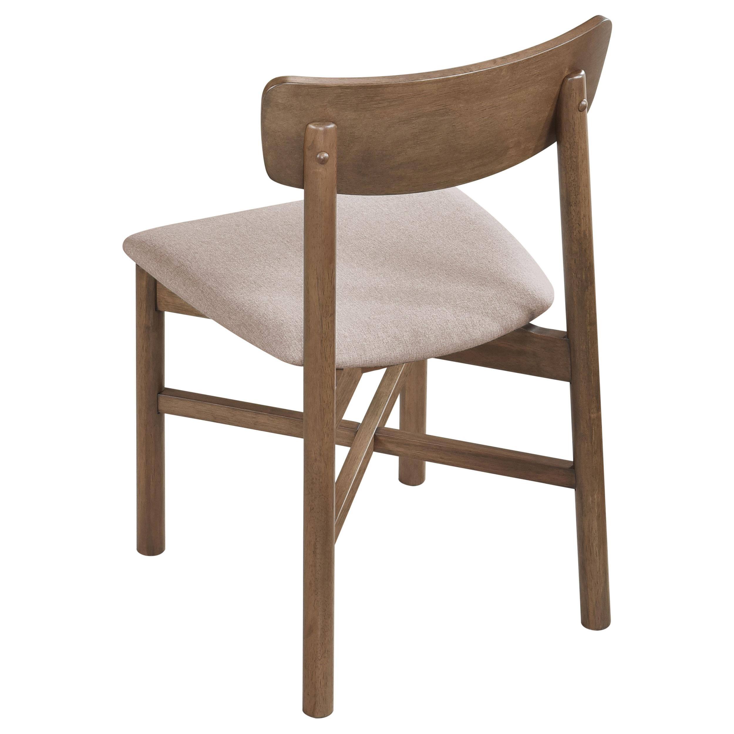 Alt View 2. Manhattan Lane - Rida Accent Dining Chair Set of 2, Gray Fabric, Dark Brown Hardwood - Brown, Gray.