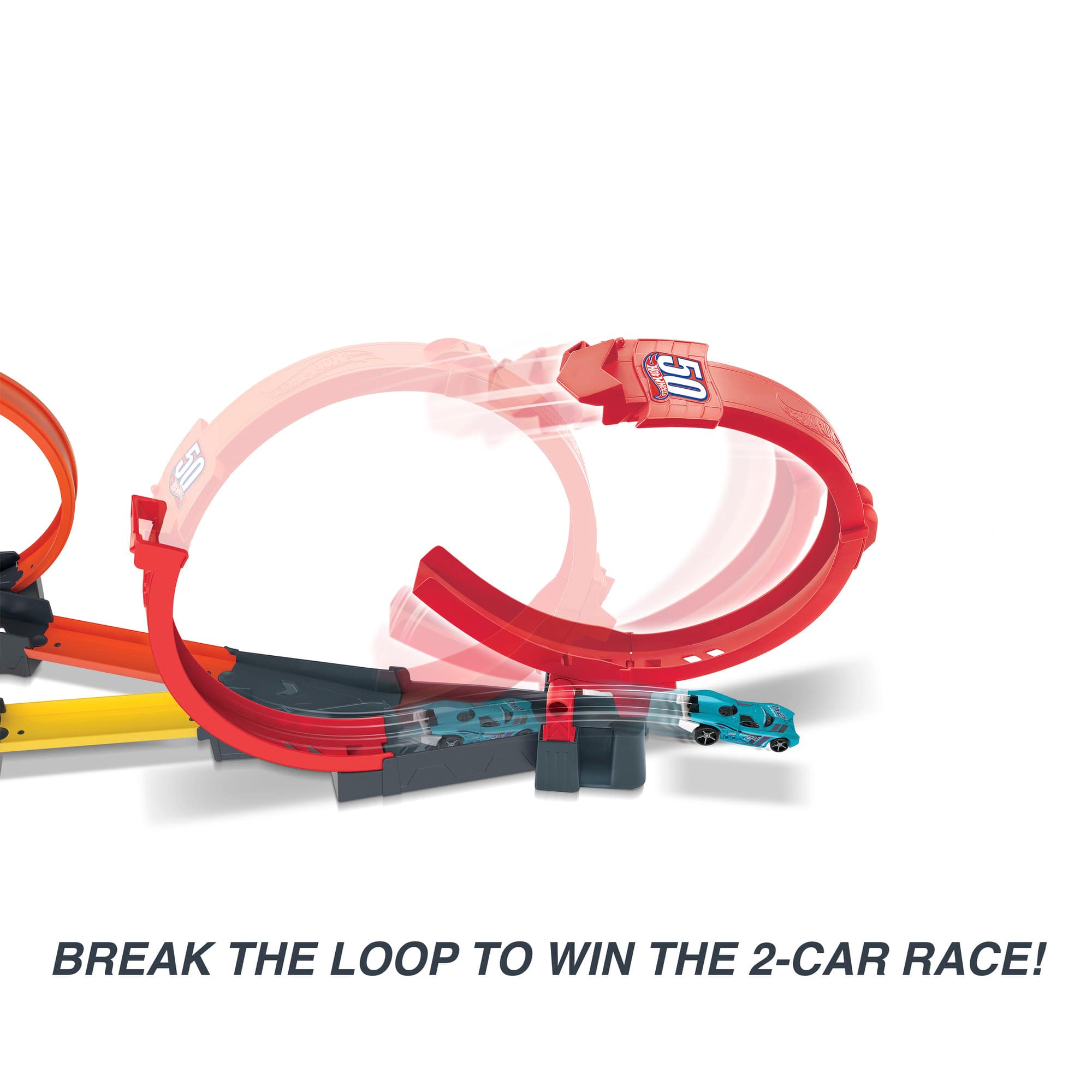 50 and 50 BREAK THE LOOP TO WIN THE 2-CAR RACE!