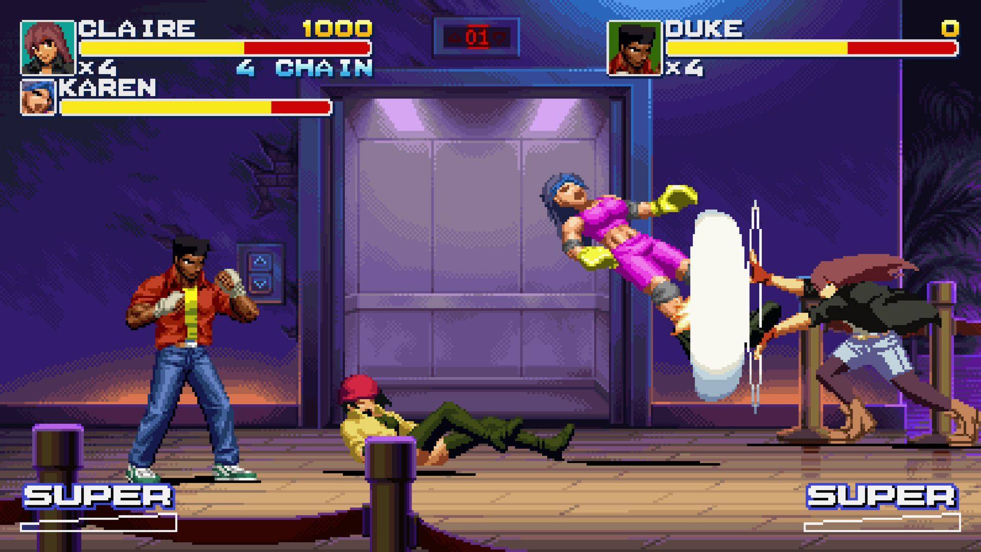 CLAIRE x4  
KAREN  
1000  
4 CHAIN  
DUKE x4  
SUPER  
SUPER