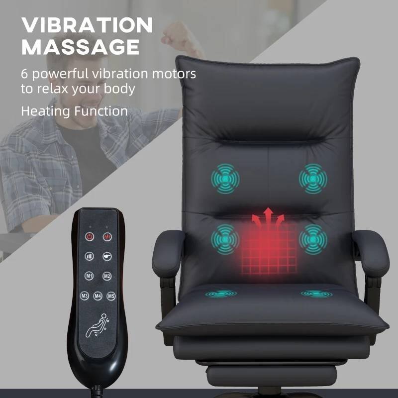 VIBRATION MASSAGE  
6 powerful vibration motors to relax your body  
Heating Function  

M1 M2 M3 M4 M5