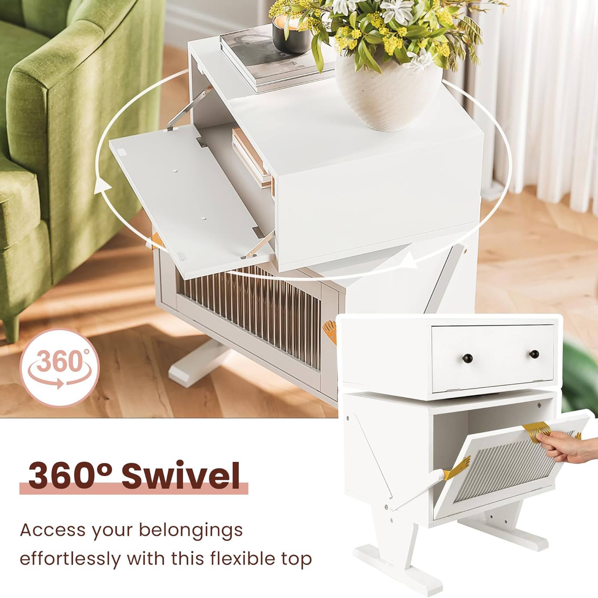 360° Swivel

Access your belongings effortlessly with this flexible top