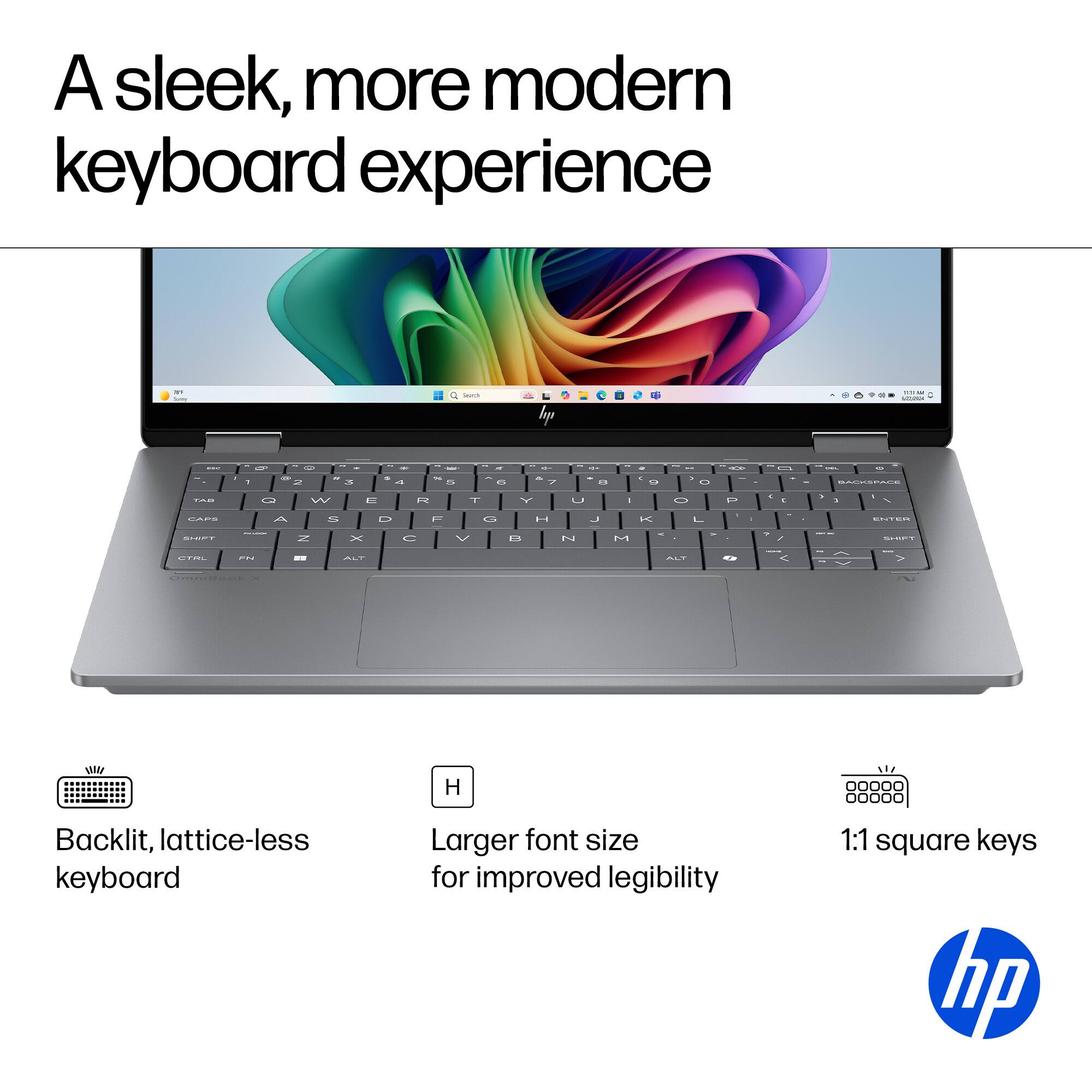 A sleek, more modern keyboard experience - by HP.
