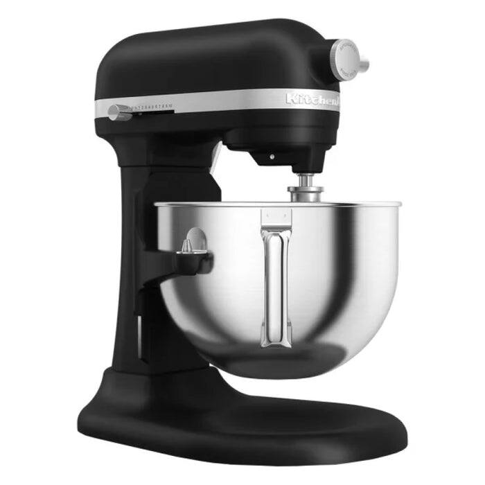 Angle. KitchenAid - 6 Quart Bowl-Lift Stand Mixer - Black Matte.