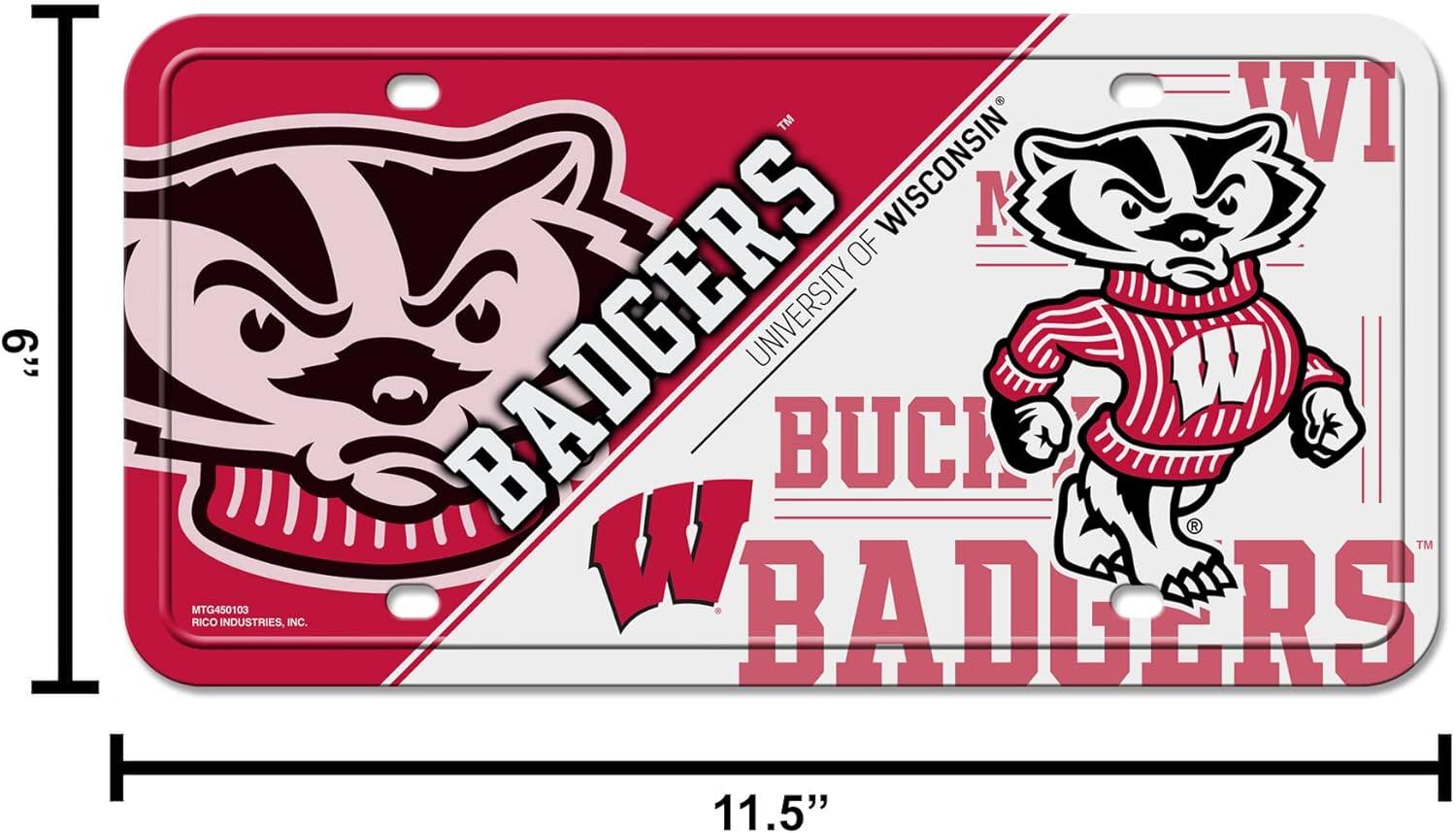 6" x 11.5"  
BUCKS BADGERS  
UNIVERSITY OF WISCONSIN  
MTG450103  
RICO INDUSTRIES, INC.