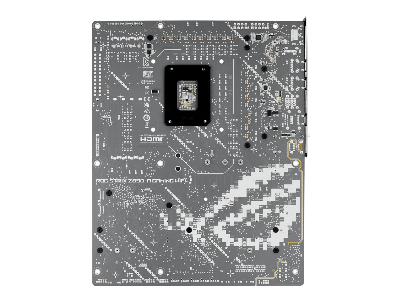 Sure, here is the corrected and grouped text from the image:

---

**ROG STRIX Z890-A GAMING WIFI**

**FOR**

**1-1-250-1280 Cds VI S mAIs FC CE UK CA 10 -- 1111.011/32**

**HDMI**

**faltatiatio**

**BODOR**

**0.0.0.0.0.0.0.0.0.0.0.0.0.0.0.0.0.0.0.0.0.0.0.0.0.0.0.0.0.0.0.0.0.0.0.0.0.0.0.0.0.0.0.0.0.0.0.0.0.0.0.0.0.0.0.0.0.0.0.0.0.0.0.0.0.0.0.0.0.0.0.0.0.0.0.0.0.0.0.0.0.0.0.0.0