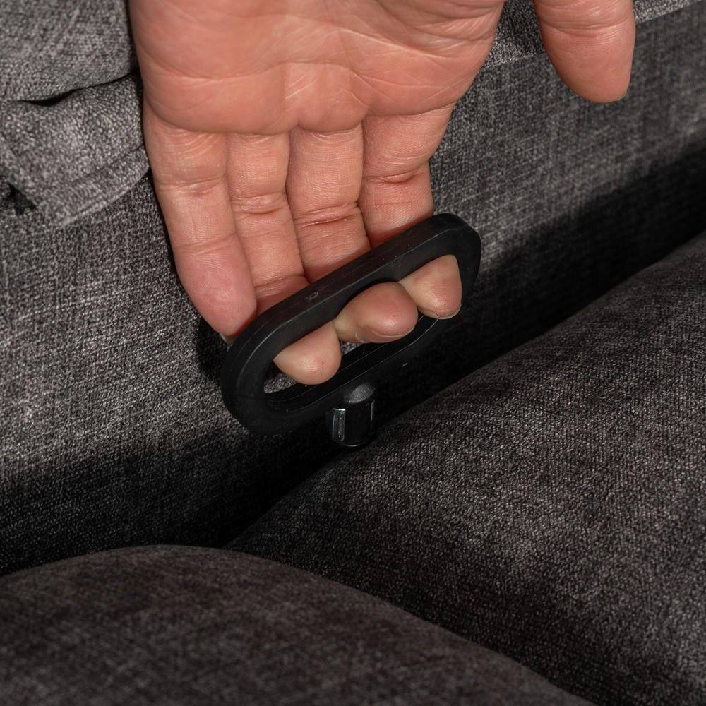 Alt View 2. Kadyn - Massage Rocker Recliner Chair, 8-Point Vibration & Heat, 150° Recline, USB Port, Cup Holders, Gray - Gray.