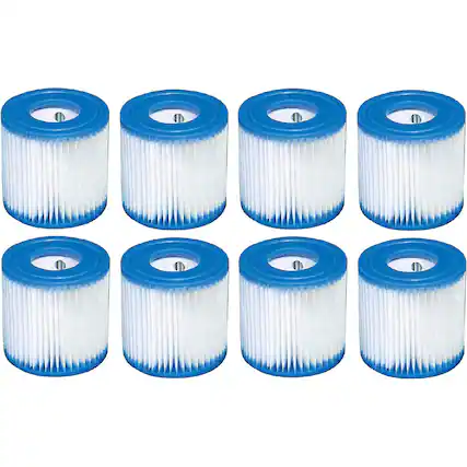 Front. Intex - Intex Type H Easy Set Filter Cartridge Replacement for Swimming Pools (8 Pack).