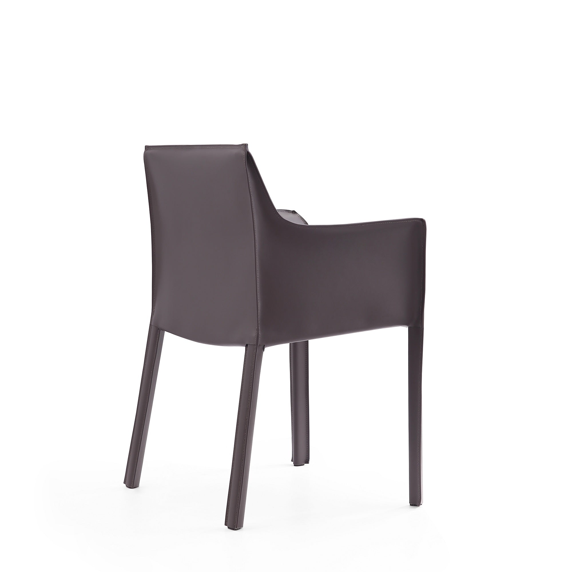 Alt View 2. Manhattan Comfort - Vogue Modern Vegan Leather Dining Chair - Gray.
