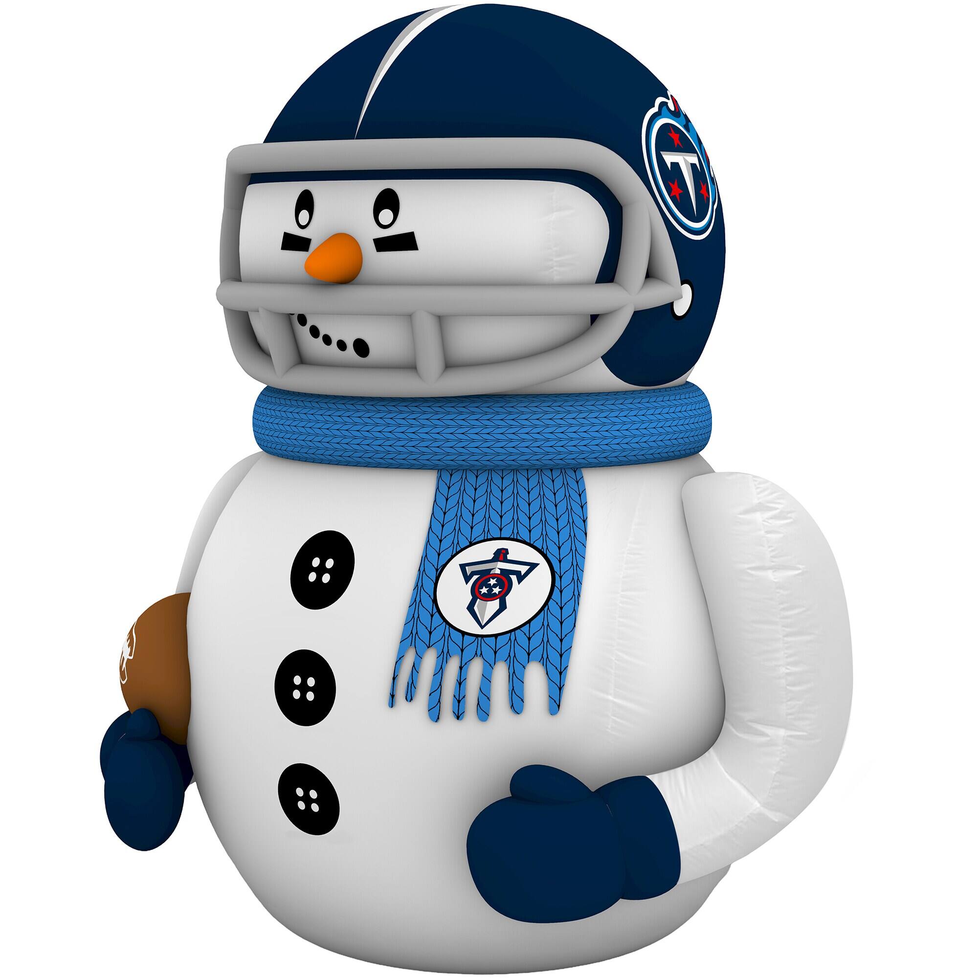 Alt View 1. Sporticulture - Tennessee Titans Inflatable Snowman Player - Blue.