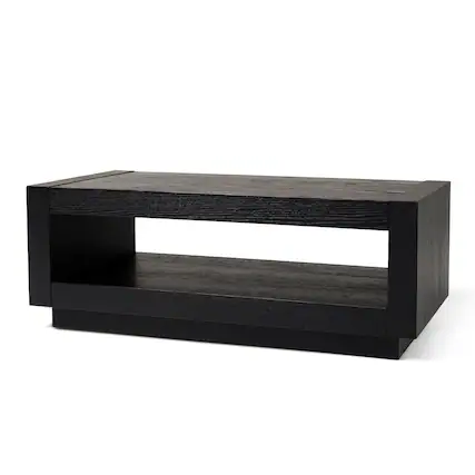 Front. Maven Lane - Maven Lane Artemis Contemporary Wooden Coffee Table in Refined Black Finish - Refined Black.