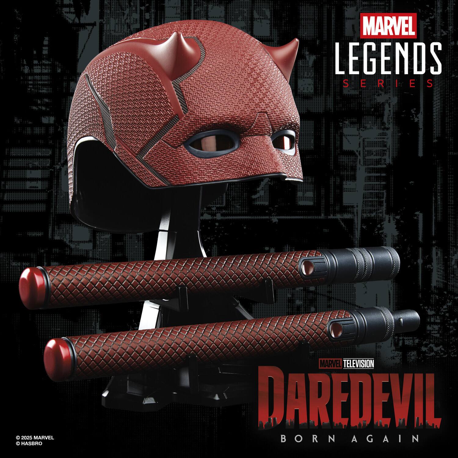 MARVEL LEGENDS SERIES  
2025 MARVEL HASBRO  
MARVEL TELEVISION  
DAREDEVIL BORN AGAIN
