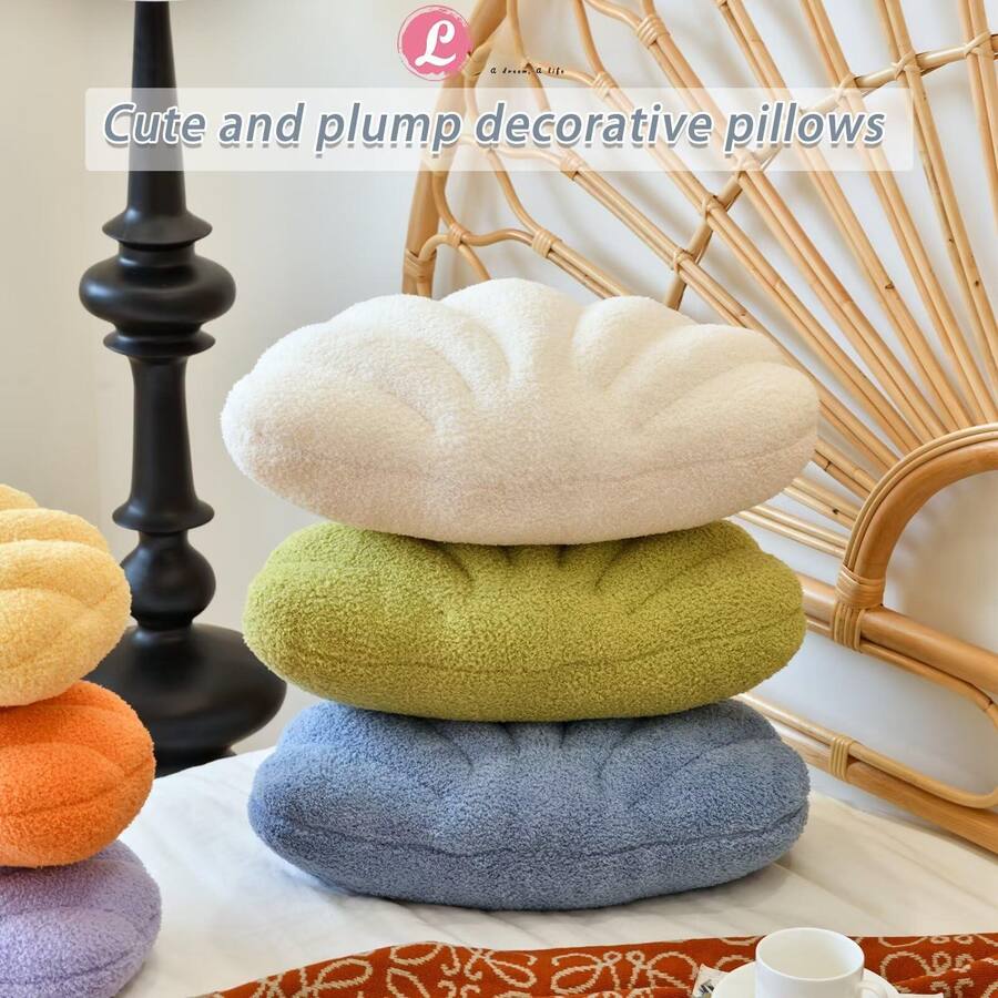 Paradigms Interiors Seashell Throw Pillows Shell Shaped Soft Home ...