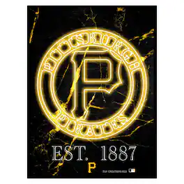Fan Creations - Pittsburgh Pirates 12'' x 16'' Framed Circle Logo Print - Black