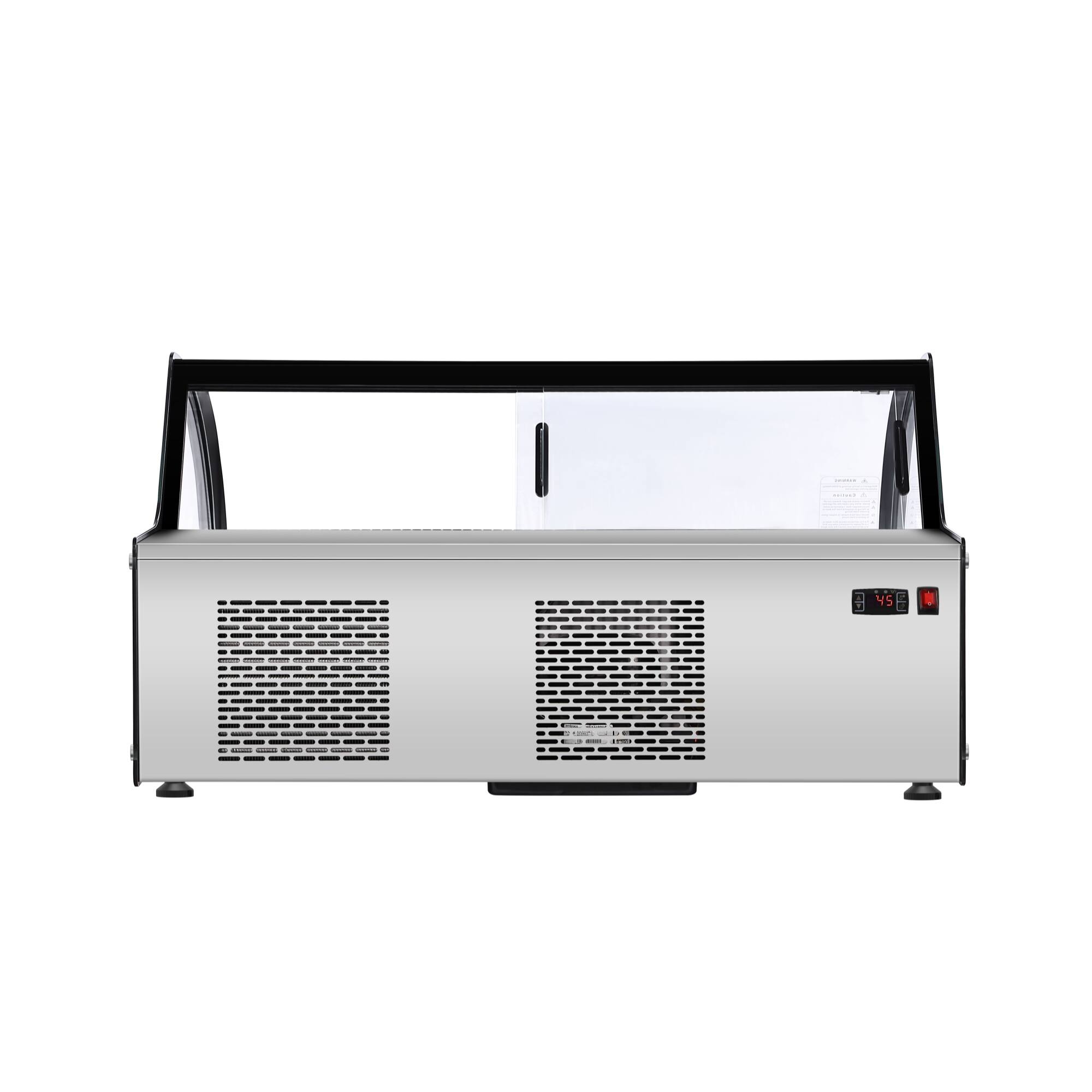 Alt View 4. Koolmore - 46 in. Countertop Gelato Display Case with 6 Pans and Built-in Glass Sneeze Guard in Stainless-Steel (KM-CGD6P) - Stainless-Steel.