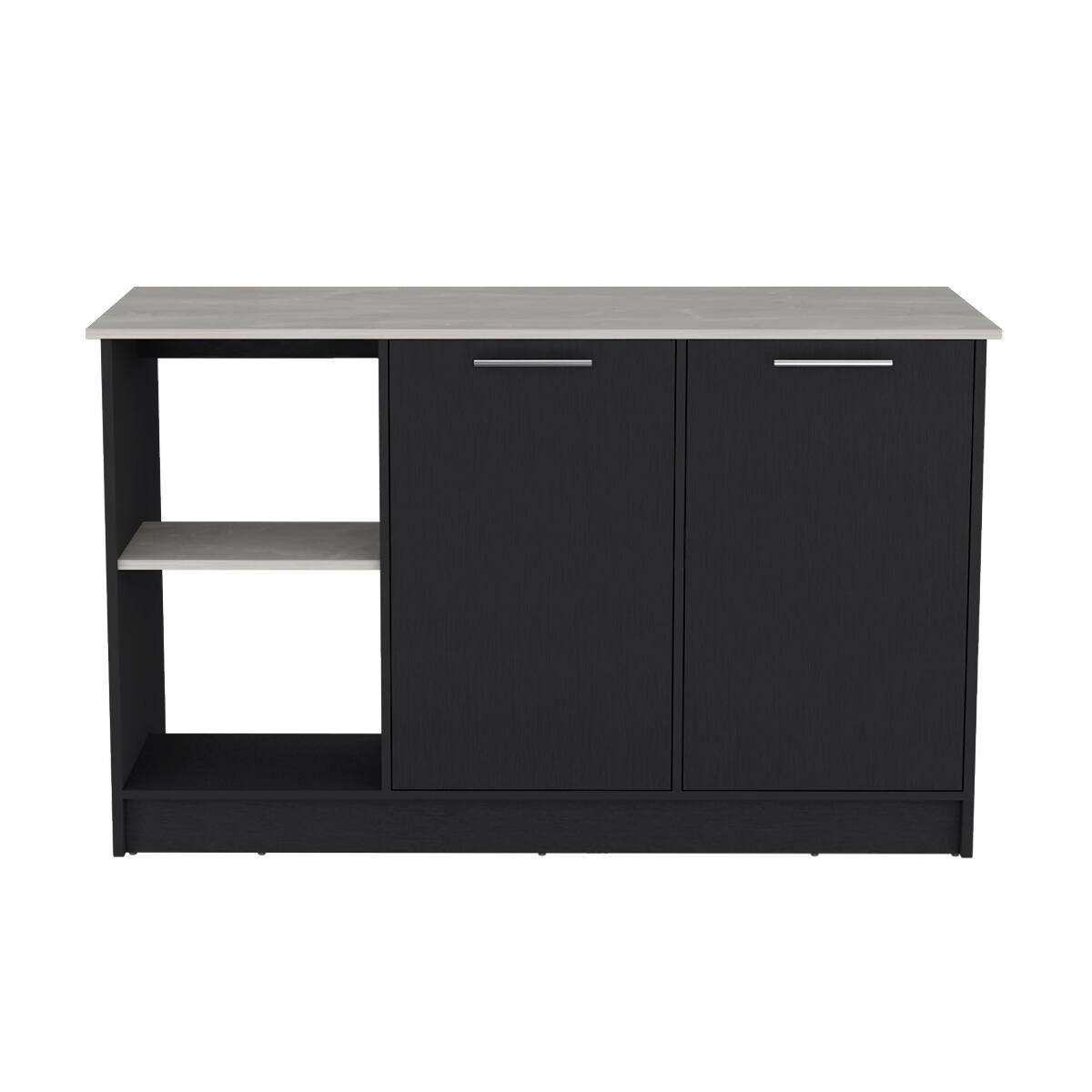 Alt View 2. Loheer - Loheer Modern Stationary Kitchen Island Large Top Surface - Multi.