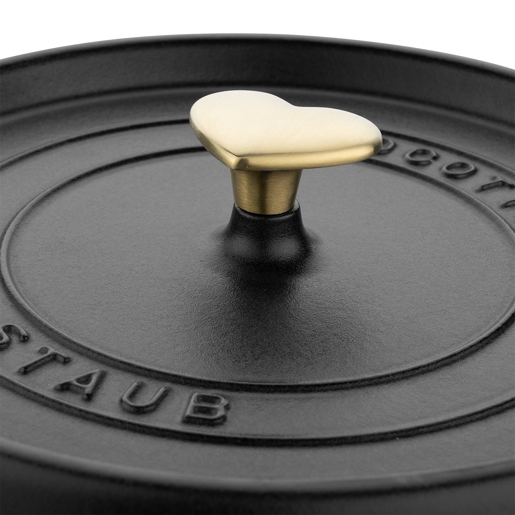 Alt View 1. Staub - Staub Heart Knob - Light Gold - Gold.