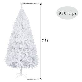 Resenkos - 7FT Iron Leg Christmas Tree with 1349 Branches - White