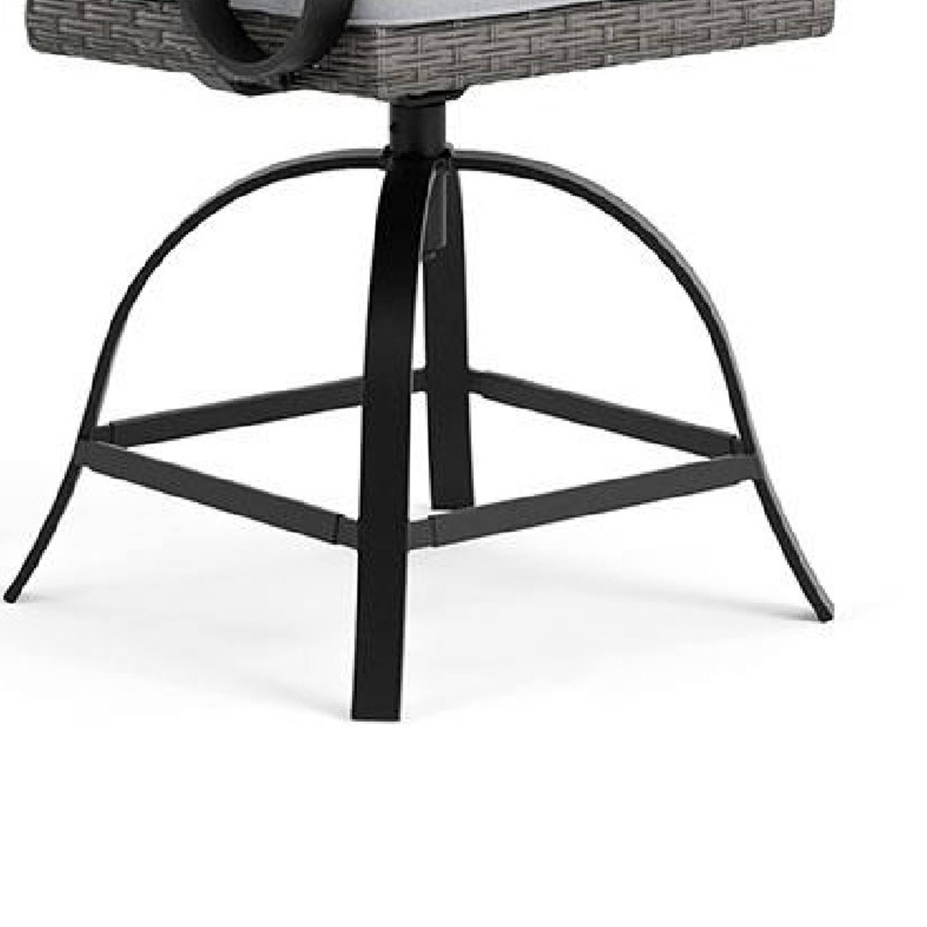 Alt View 3. Manhattan Lane - Leki Swivel Counter Height Chair Set of 2 - Black, Gray.