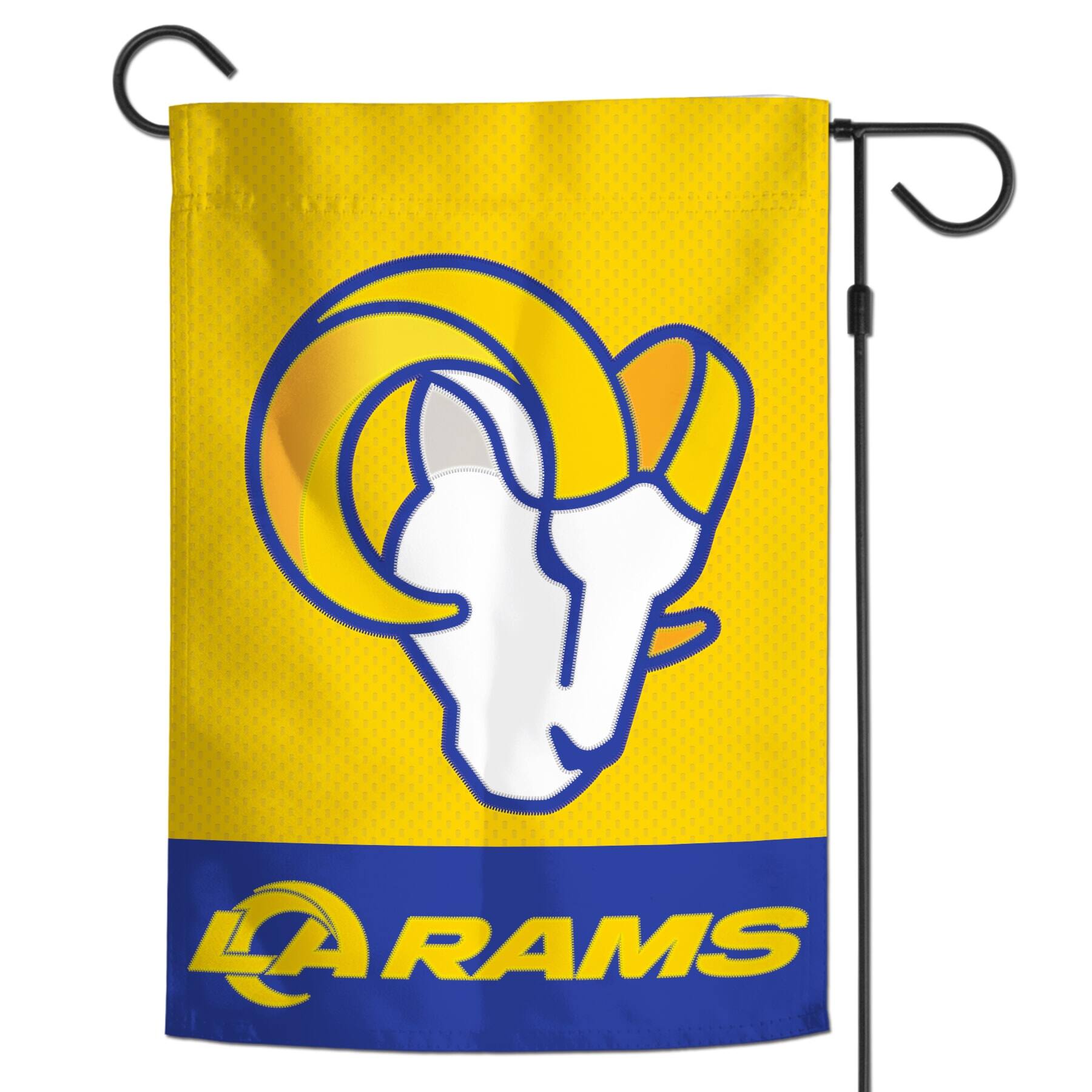 Alt View 1. WinCraft - Los Angeles Rams 12" x 18" Applique Garden Flag - Multicolor.