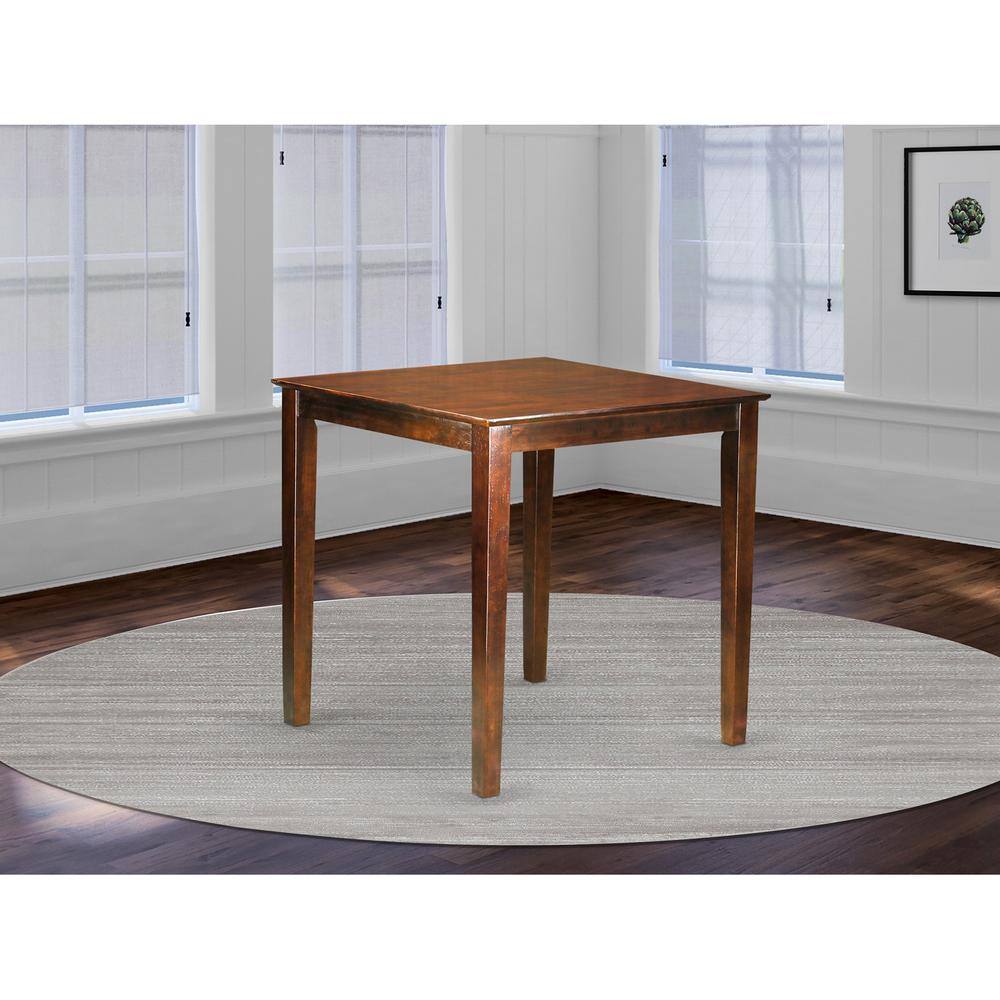 Left. East West Furniture - Vernon Pub, Counter Height Square Table - Mahogany Finish - Mahogany.